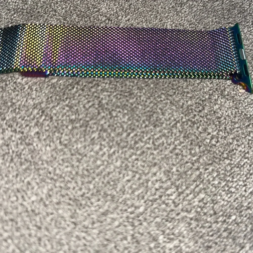 Iridescent Mesh Watch Band